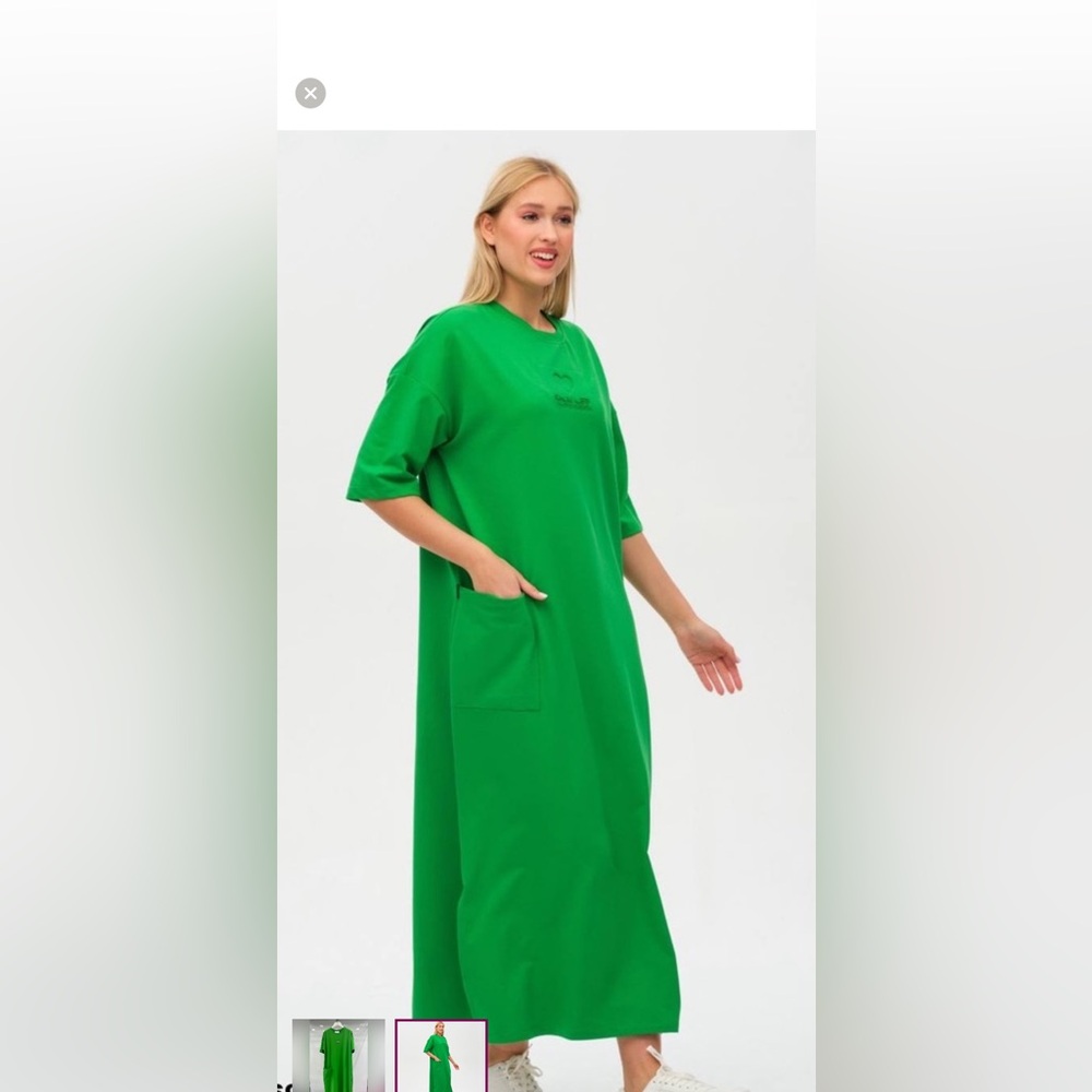 New Italian design Green Casual Dress